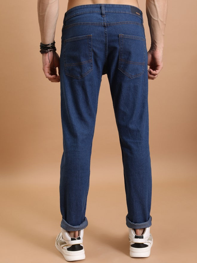 Highlander Men Blue Tapered Fit Stretchable Jeans - Blue - Image 3