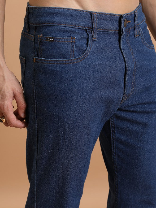 Highlander Men Blue Tapered Fit Stretchable Jeans - Blue - Image 5