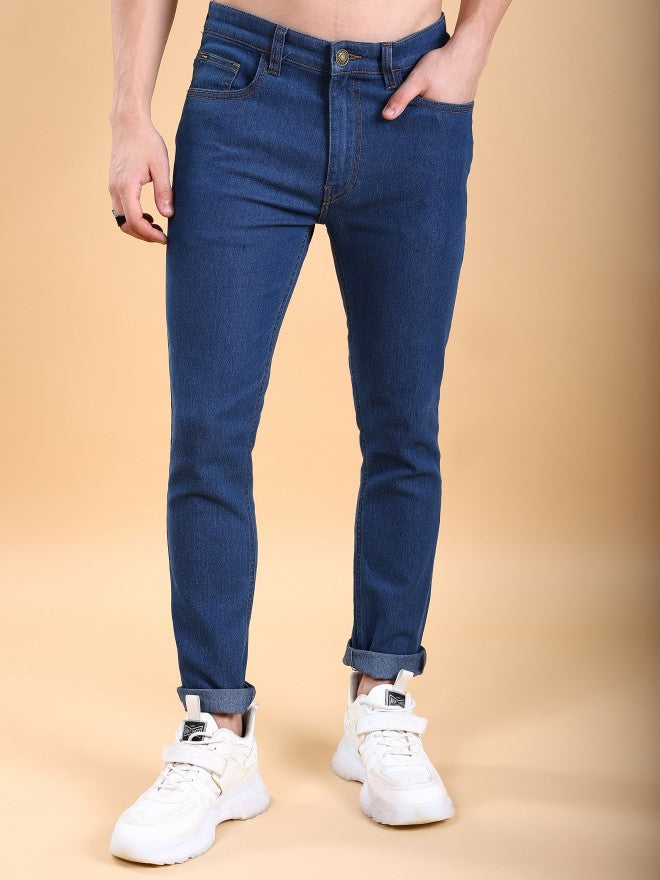 Highlander Men Blue Skinny Fit Stretchable Jeans - Blue - Image 1