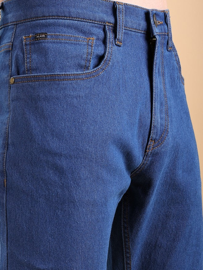 Highlander Men Blue Straight Fit Stretchable Jeans - Blue - Image 5