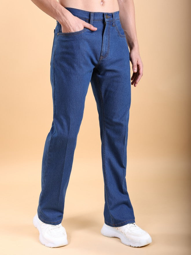 Highlander Men Blue Straight Fit Stretchable Jeans - Blue - Image 6