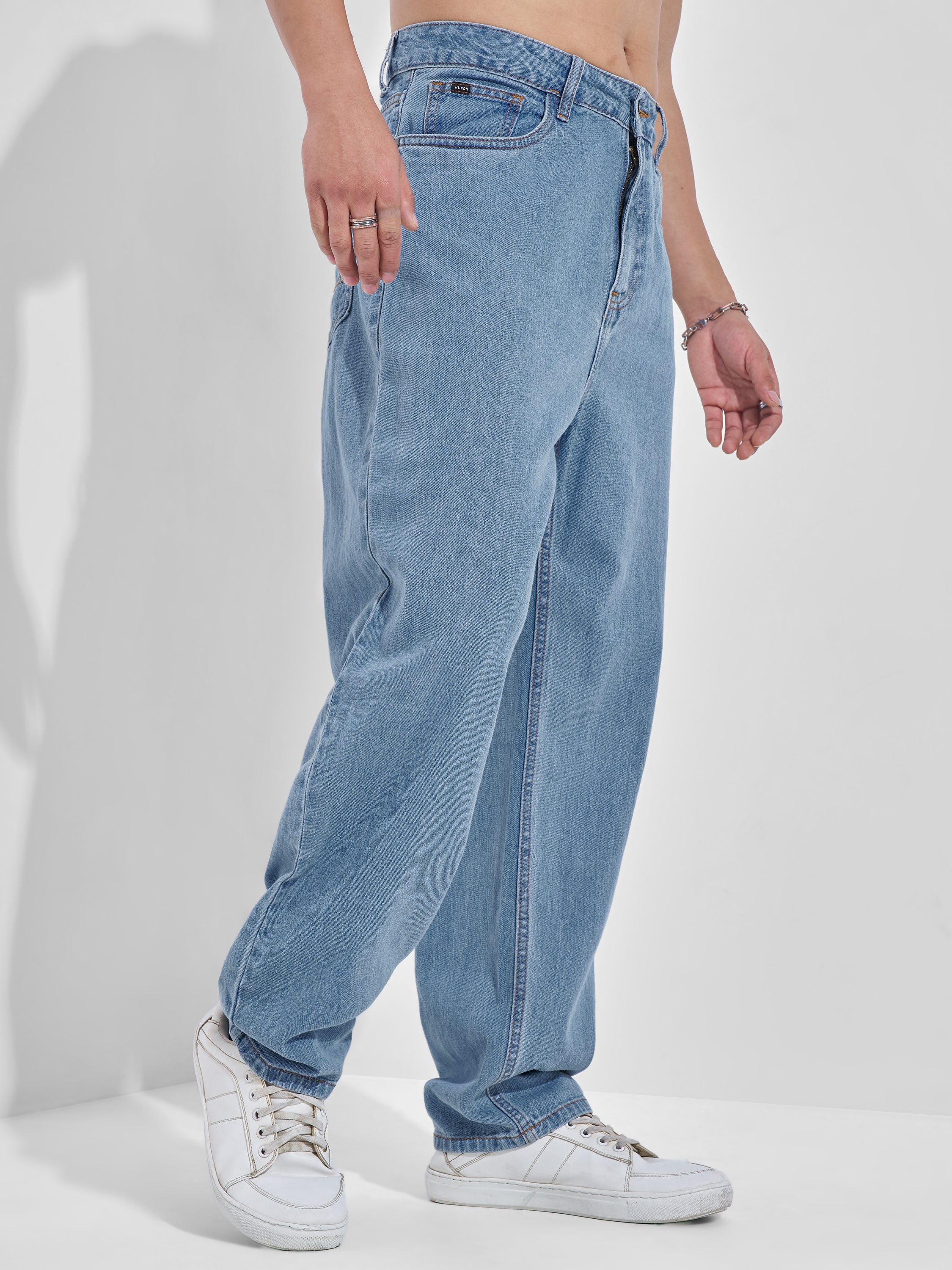 Purple By Highlander Men Blue Relaxed Fit Jeans - Blue - Image 6