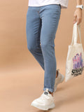 Highlander Men Light Blue Skinny Fit Stretchable Jeans - Blue - Image 1