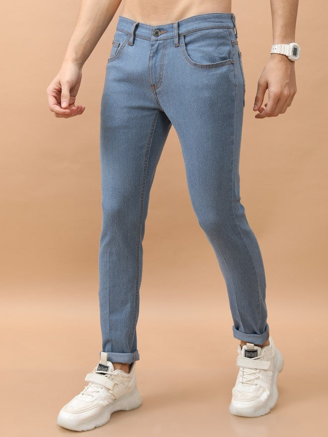 Highlander Men Light Blue Skinny Fit Stretchable Jeans - Blue - Image 4