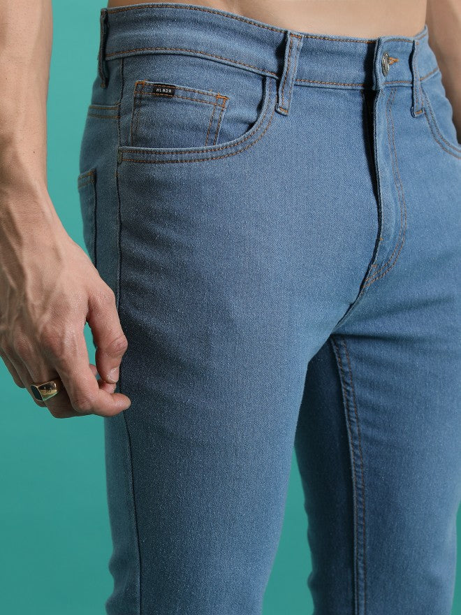 Highlander Men Light Blue Skinny Fit Stretchable Jeans - Blue - Image 5