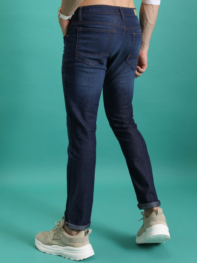 Purple By Highlander Men Blue Tapered Fit Stretchable Jeans - Blue - Image 3