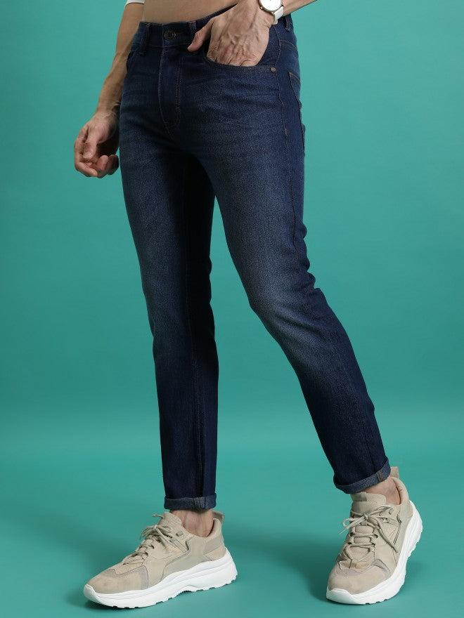 Highlander Men Indigo Skinny Fit Stretchable Jeans - Blue - Image 4