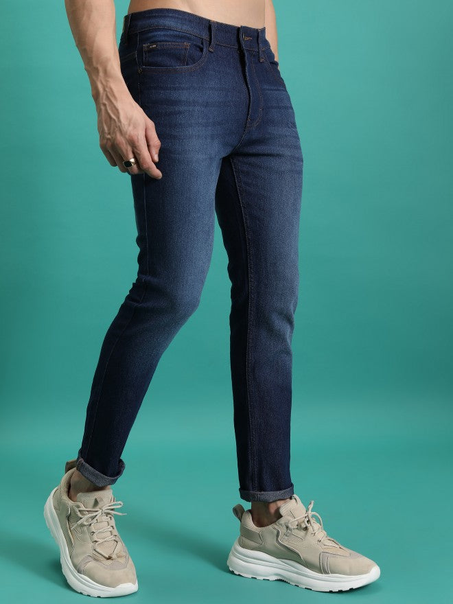 Highlander Men Indigo Skinny Fit Stretchable Jeans - Blue - Image 6