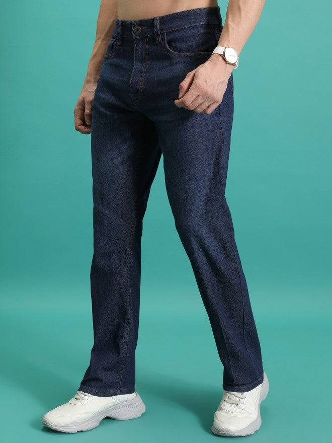 Highlander Men Indigo Straight Fit Stretchable Jeans - Blue - Image 4