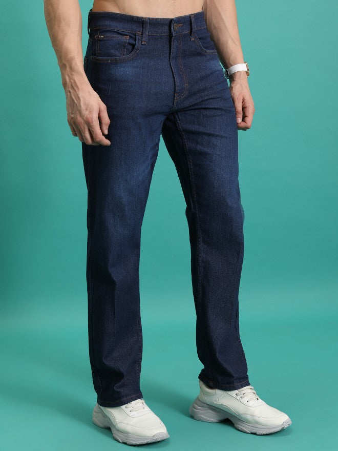 Highlander Men Indigo Straight Fit Stretchable Jeans - Blue - Image 6