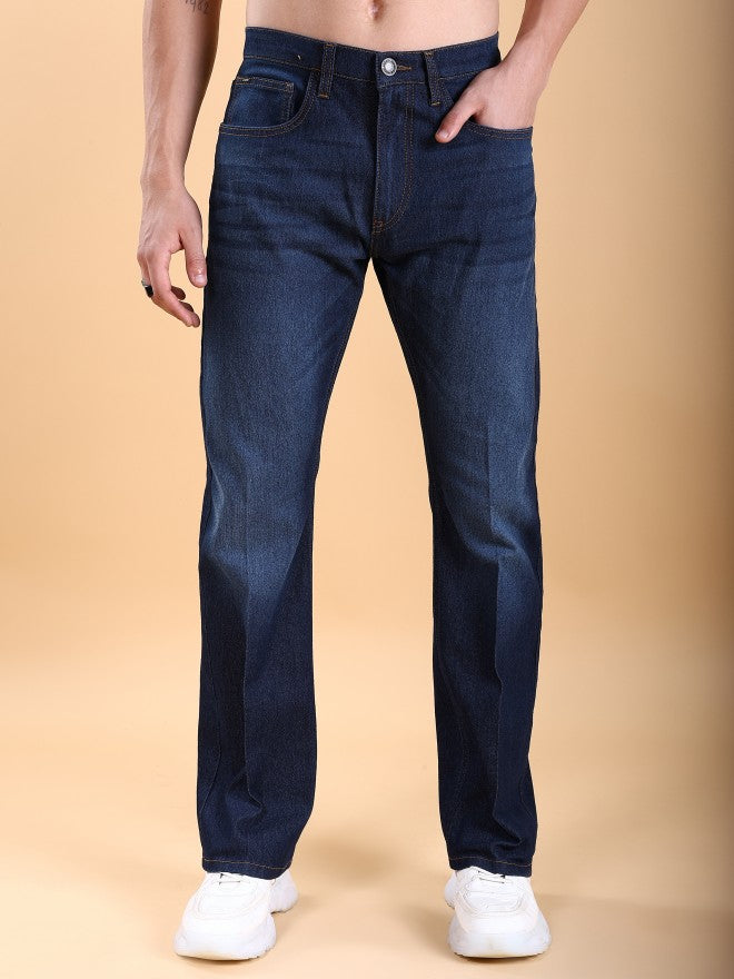 Highlander Men Indigo Straight Fit Stretchable Jeans - Blue - Image 1