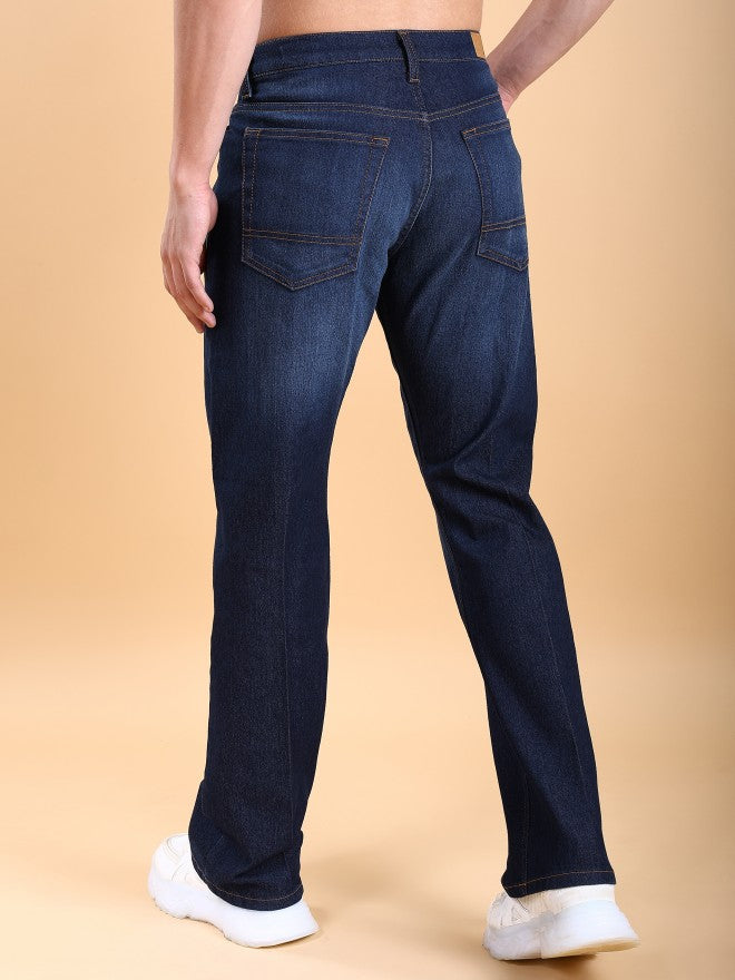Highlander Men Indigo Straight Fit Stretchable Jeans - Blue - Image 3