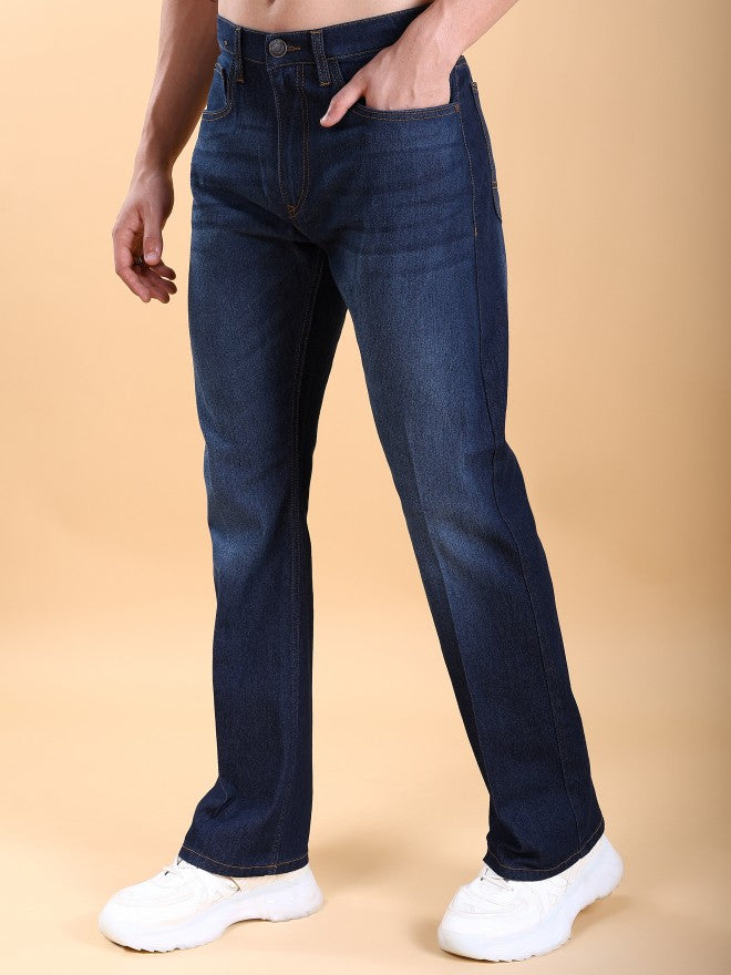 Highlander Men Indigo Straight Fit Stretchable Jeans - Blue - Image 4