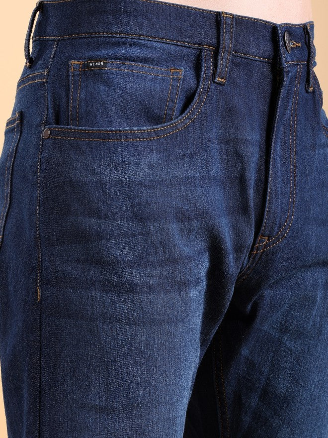Highlander Men Indigo Straight Fit Stretchable Jeans - Blue - Image 5