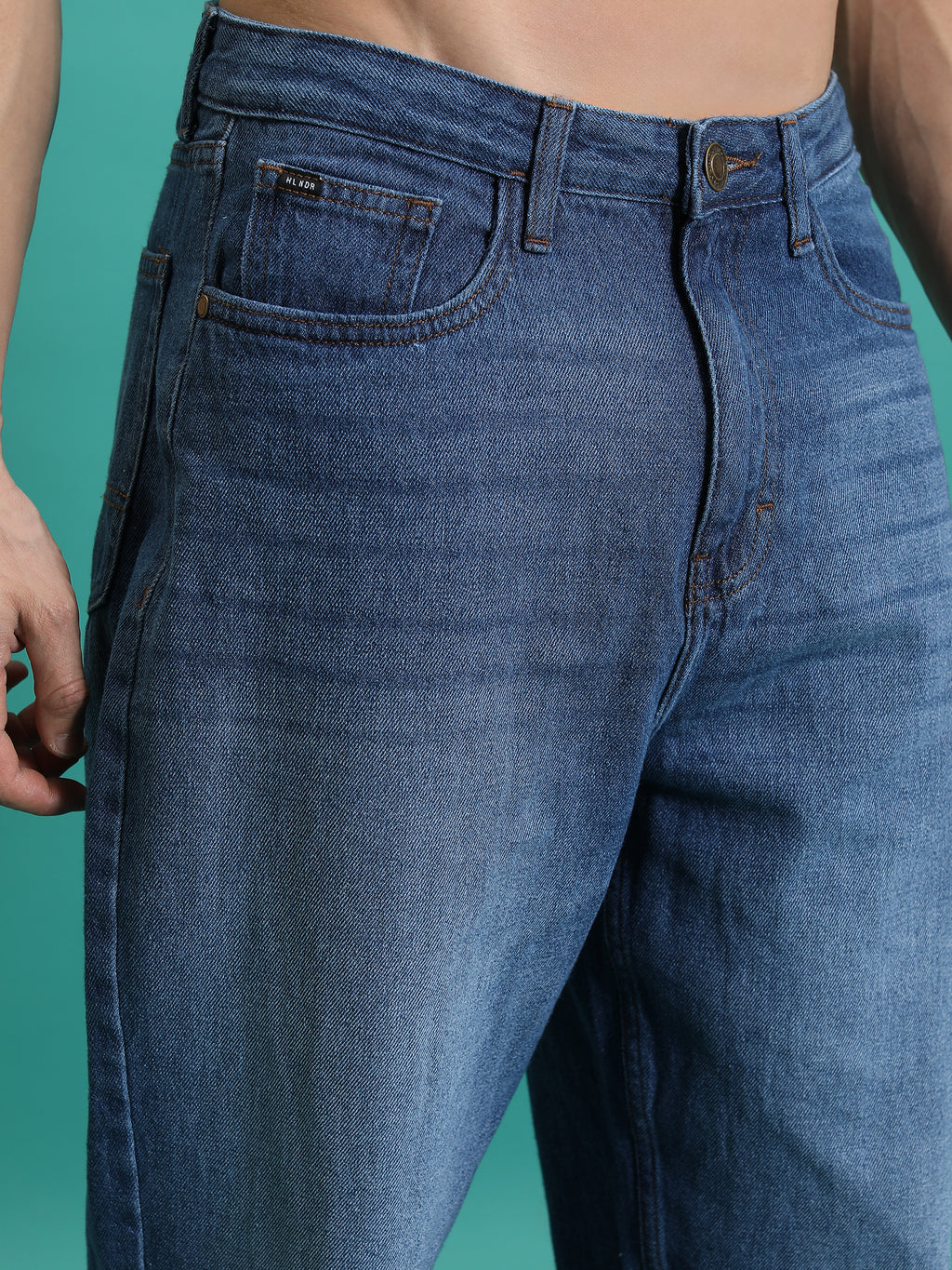 Purple By Highlander Men Blue Relaxed Fit Jeans - Blue - Image 5