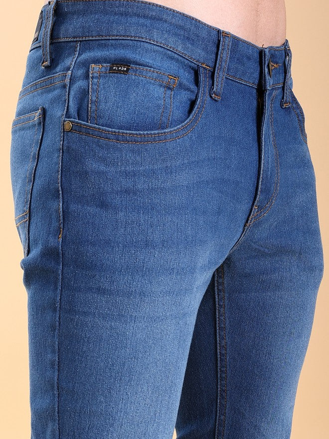 Highlander Men Blue Tapered Fit Stretchable Jeans - Blue - Image 5