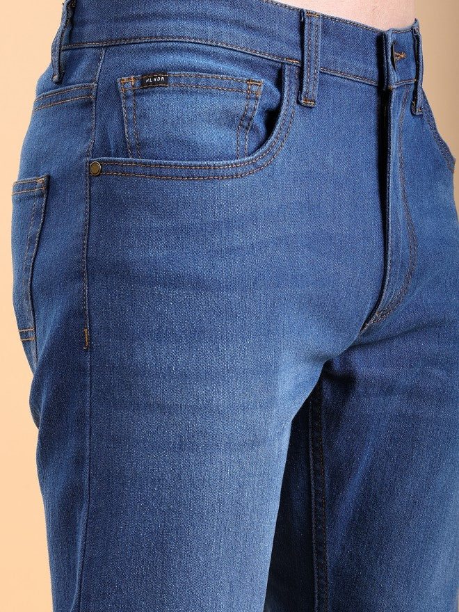 Highlander Men Blue Tapered Fit Stretchable Jeans - Blue - Image 5