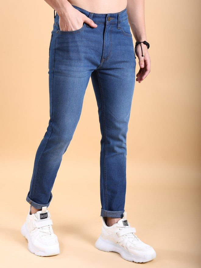 Highlander Men Blue Skinny Fit Stretchable Jeans - Blue - Image 6