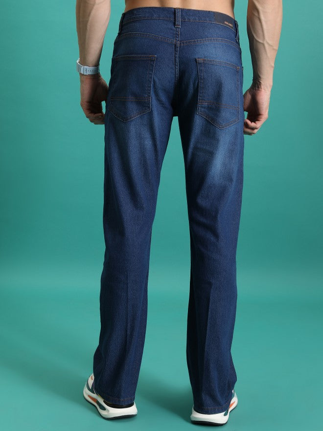 Purple By Highlander Men Blue Straight Fit Stretchable Jeans - Blue - Image 3