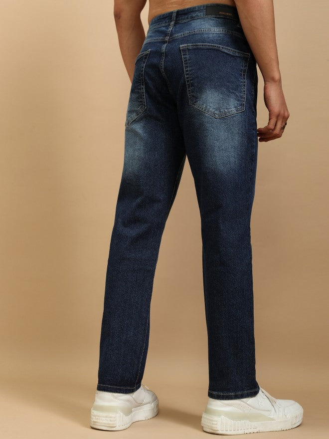 Highlander Men Blue Straight Fit Stretchable Jeans - Blue - Image 3