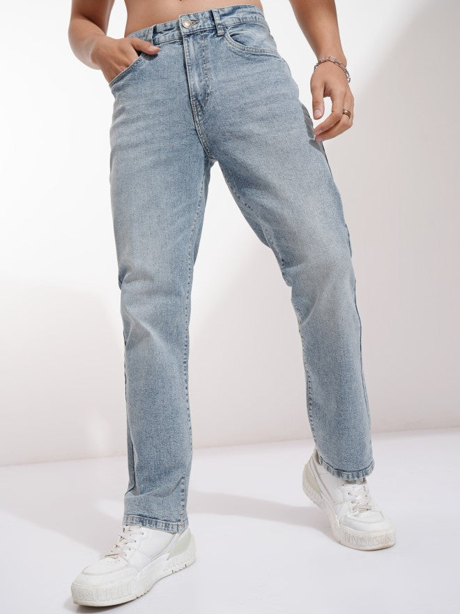 Highlander Men Blue Straight Fit Stretchable Jeans - Blue - Image 4