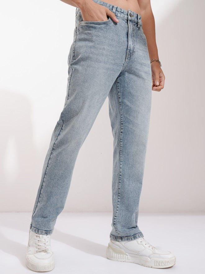 Highlander Men Blue Straight Fit Stretchable Jeans - Blue - Image 6