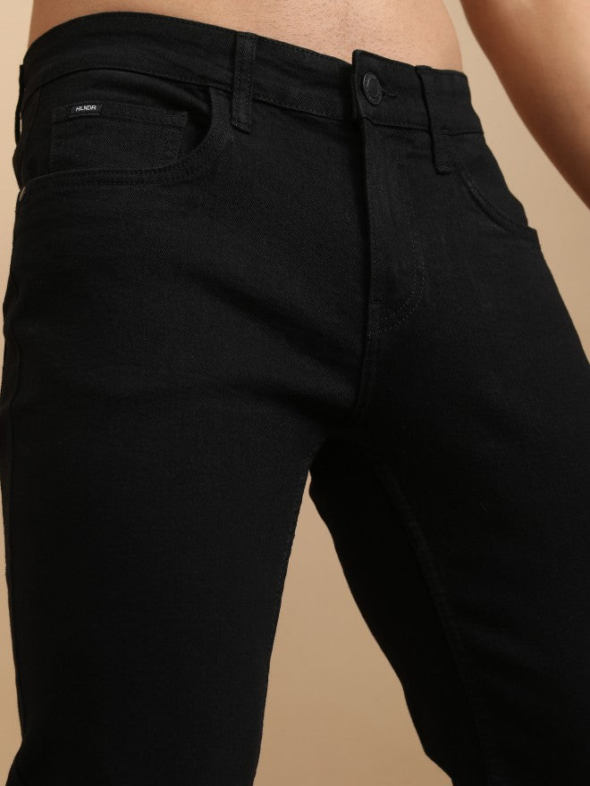 Highlander Men Black Slim Fit Stretchable Jeans - Black - Image 5
