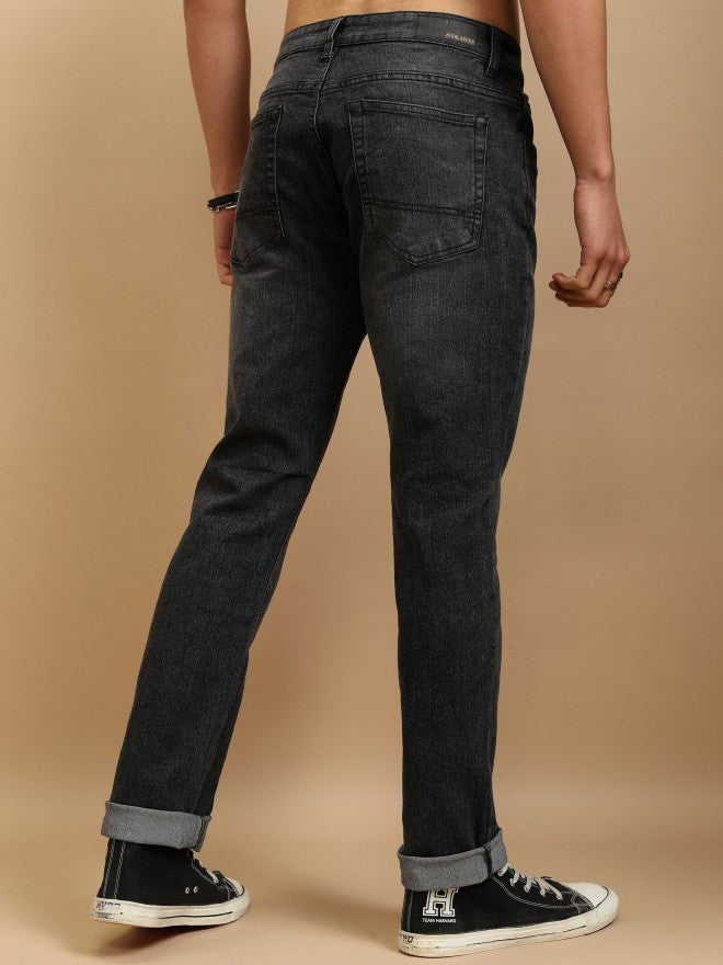 Highlander Men Charcoal Slim Fit Stretchable Jeans - Charcoal - Image 3