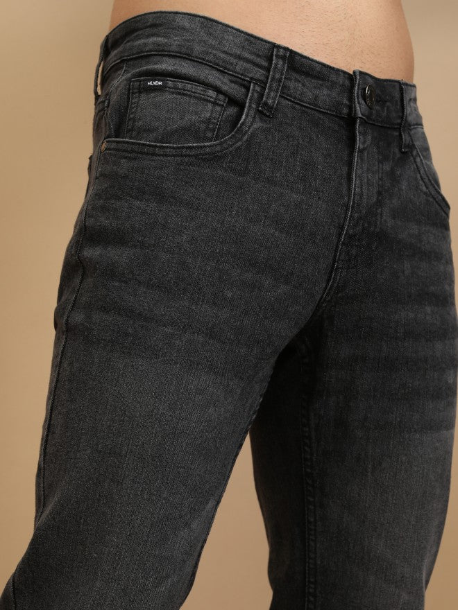 Highlander Men Charcoal Slim Fit Stretchable Jeans - Charcoal - Image 5