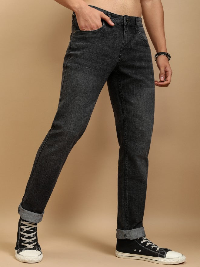 Highlander Men Charcoal Slim Fit Stretchable Jeans - Charcoal - Image 6