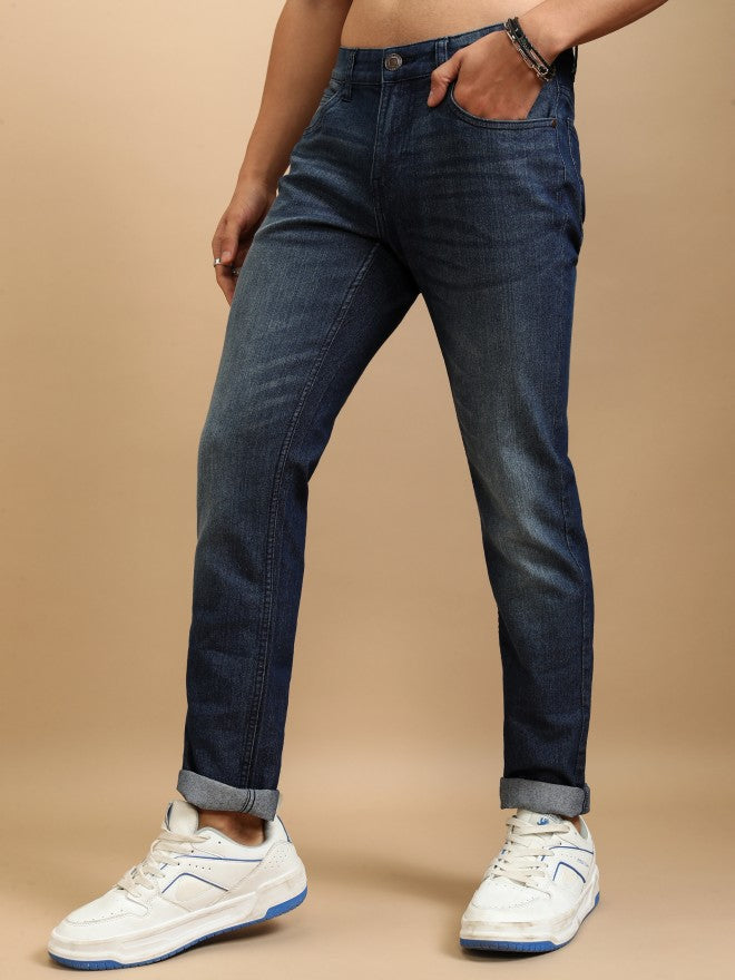 Highlander Men Blue Slim Fit Stretchable Jeans - Blue - Image 4