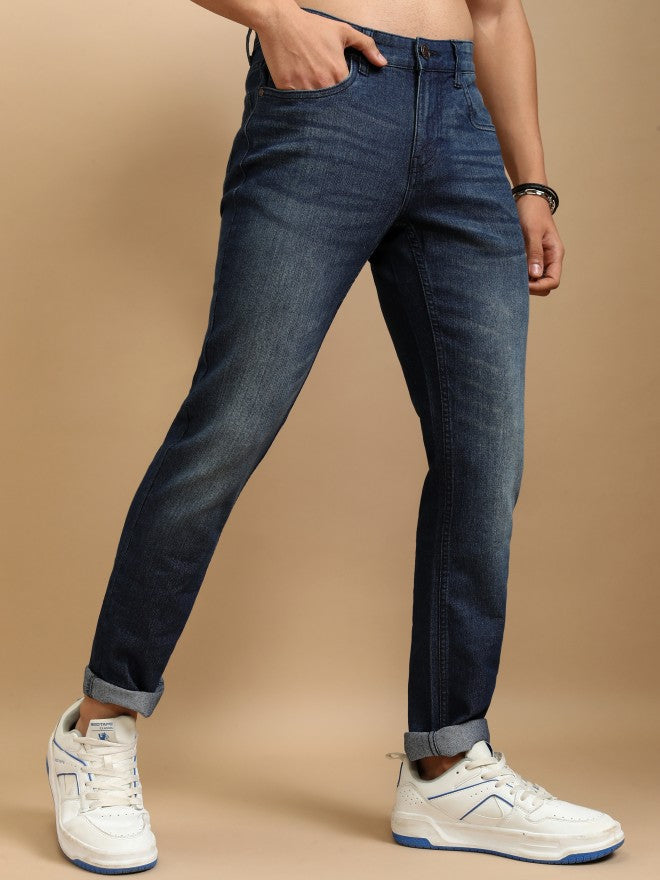 Highlander Men Blue Slim Fit Stretchable Jeans - Blue - Image 6