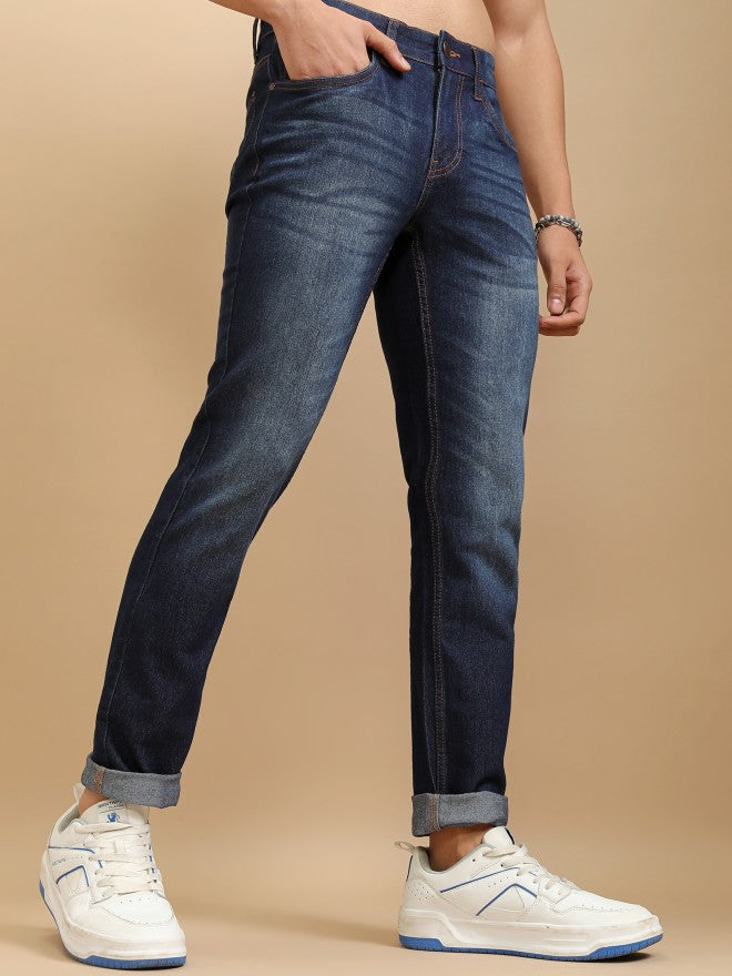 Highlander Men Blue Slim Fit Stretchable Jeans - Blue - Image 6