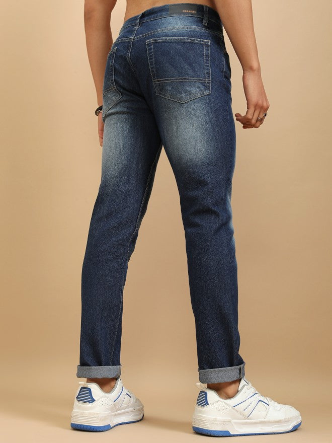Highlander Men Blue Slim Fit Stretchable Jeans - Blue - Image 3