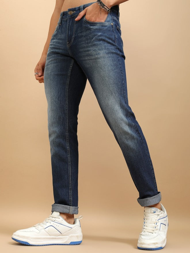 Highlander Men Blue Slim Fit Stretchable Jeans - Blue - Image 4