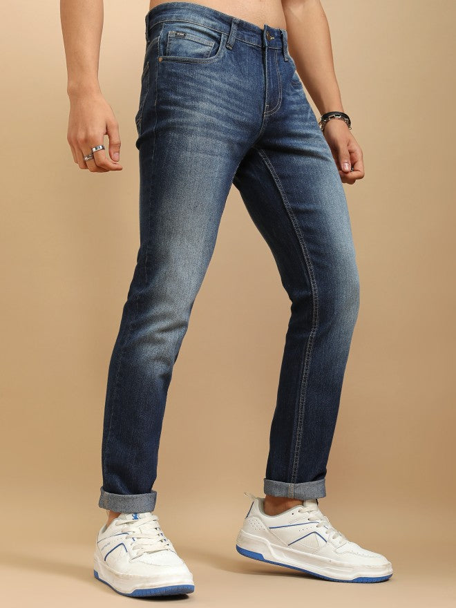 Highlander Men Blue Slim Fit Stretchable Jeans - Blue - Image 6