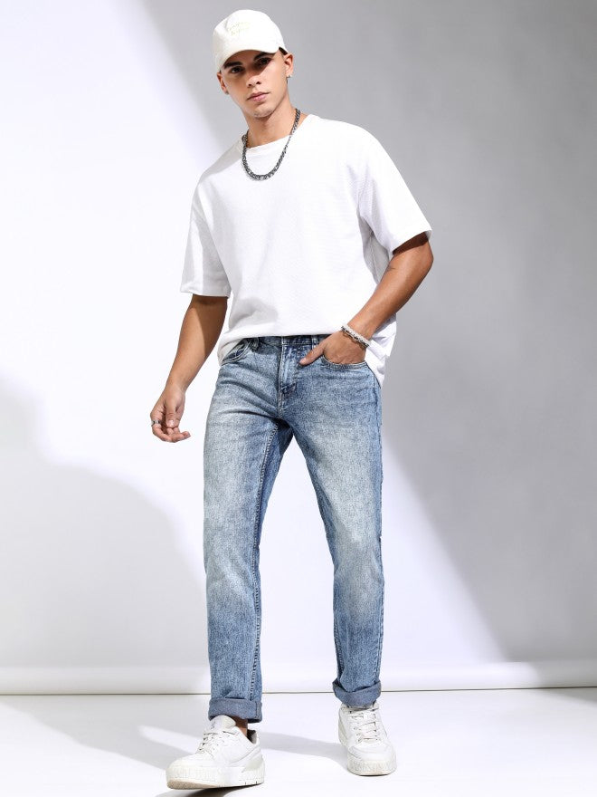 Highlander Men Blue Slim Fit Stretchable Jeans - Blue - Image 2