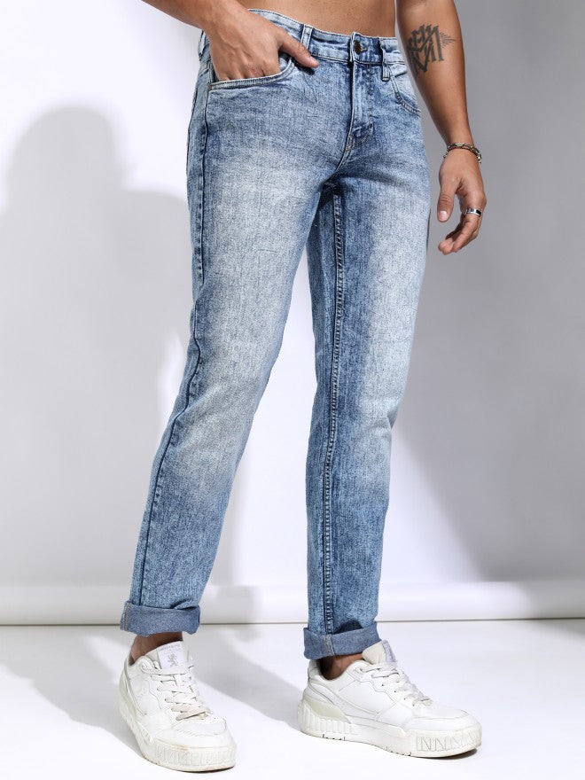 Highlander Men Blue Slim Fit Stretchable Jeans - Blue - Image 6