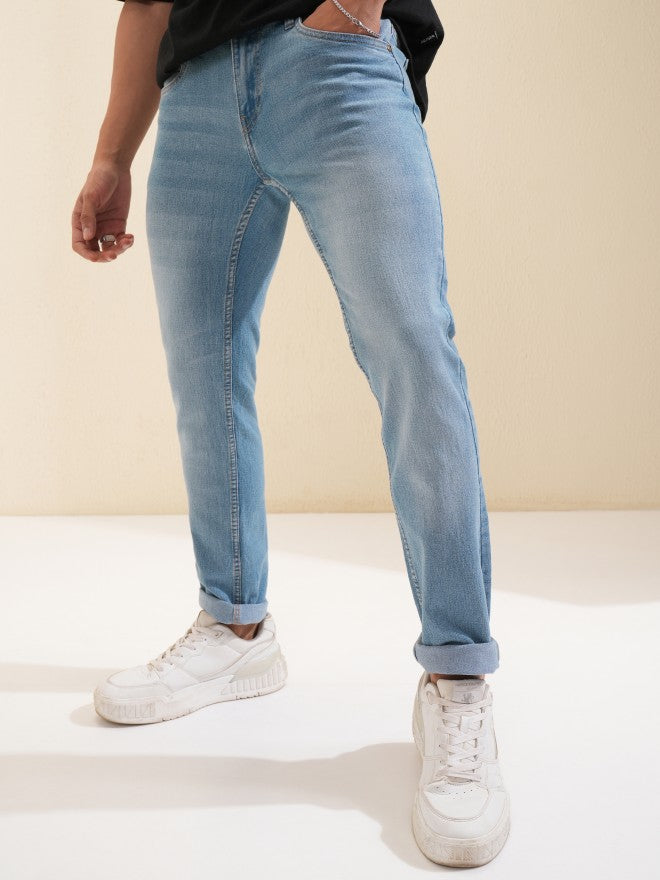 Highlander Men Blue Slim Fit Stretchable Jeans - Blue - Image 1