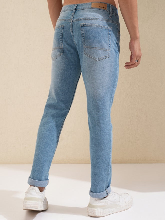 Highlander Men Blue Slim Fit Stretchable Jeans - Blue - Image 3