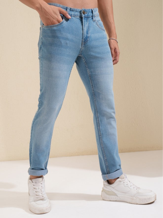 Highlander Men Blue Slim Fit Stretchable Jeans - Blue - Image 6