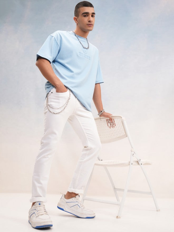 Highlander Men White Slim Fit Stretchable Jeans - White - Image 2