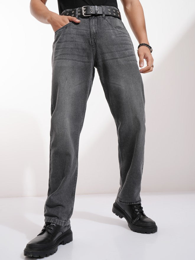 Highlander Men Grey Relaxed Fit Jeans - Grey - Image 1