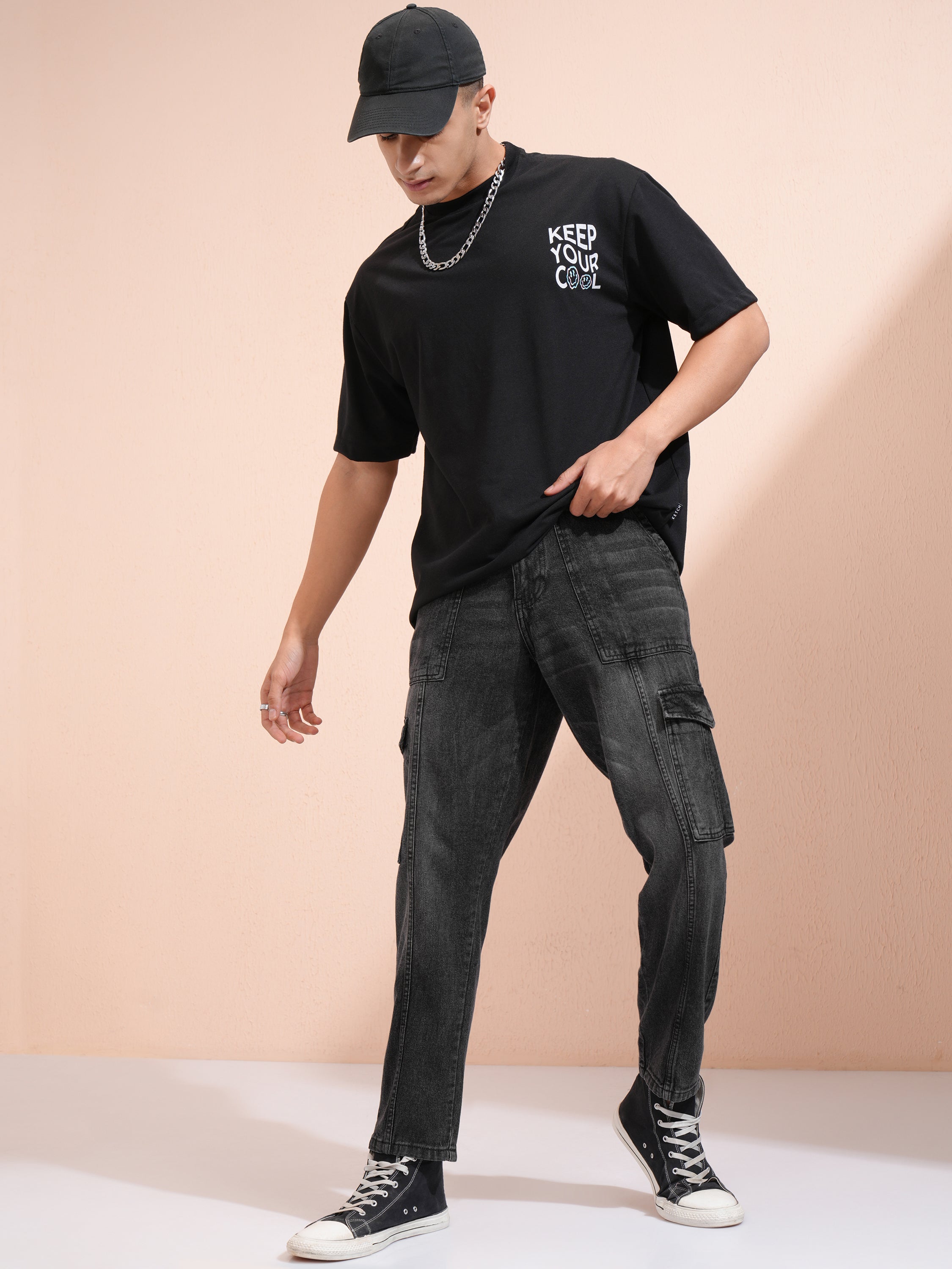 Highlander Men Grey Tapered Fit Jeans - Grey - Image 2