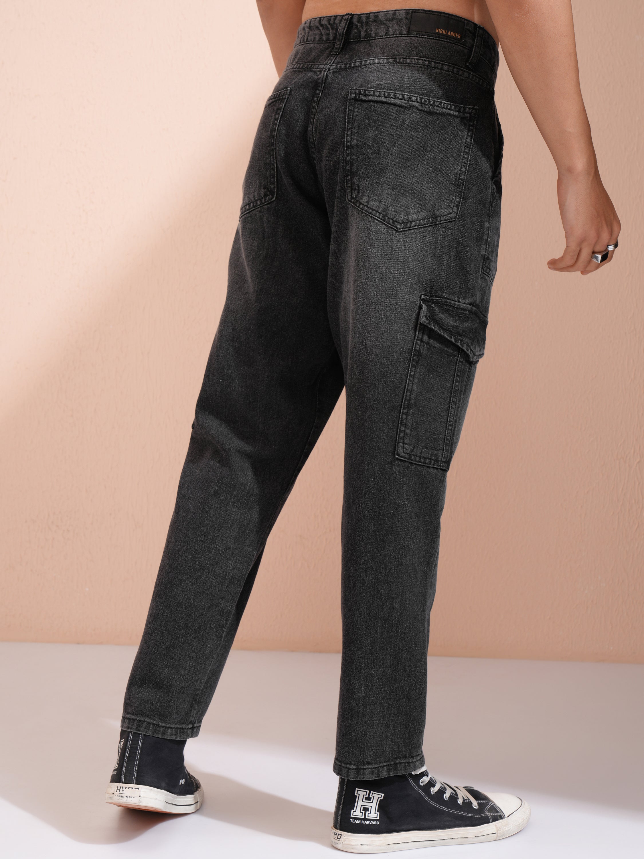 Highlander Men Grey Tapered Fit Jeans - Grey - Image 3