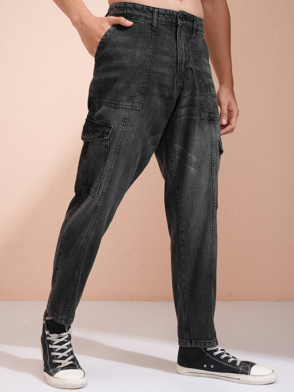 Highlander Men Grey Tapered Fit Jeans - Grey - Image 6