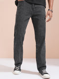 Highlander Men Black Straight Fit Jeans - Black - Image 1