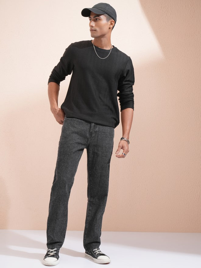 Highlander Men Black Straight Fit Jeans - Black - Image 2