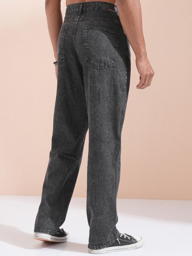 Highlander Men Black Straight Fit Jeans - Black - Image 3