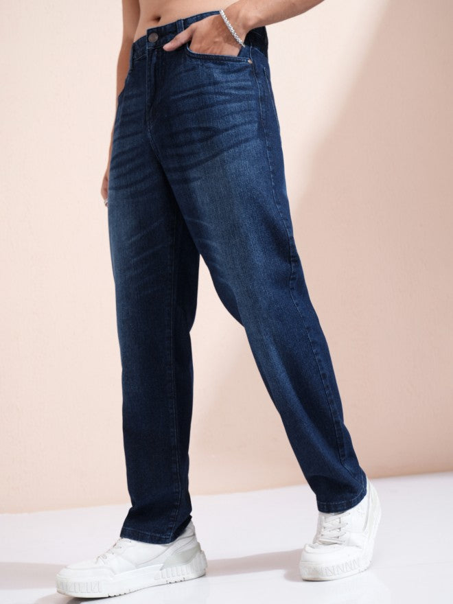 Purple By Highlander Men Blue Straight Fit Jeans - Blue - Image 4
